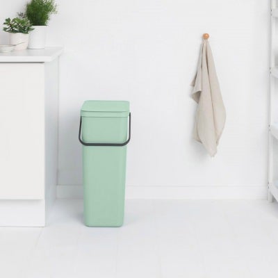Brabantia Sort & Go Waste Bin, 40 Litre, Jade