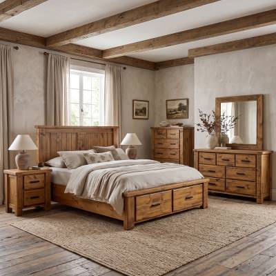 Oxley Pine Timber 7 Drawer Dresser