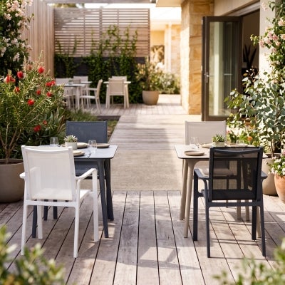 Siesta Pacific Commercial Grade Indoor / Outdoor Dining Armchair, Taupe