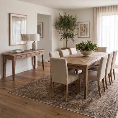 Casablanca Reclaimed Elm Timber Dining Table, 200cm