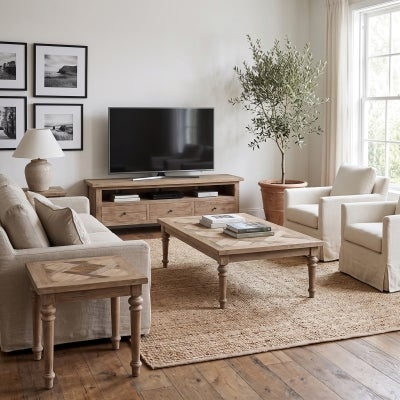 Bacchus Reclaimed Elm Timber 3 Drawer TV Unit, 180cm