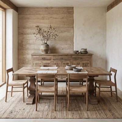 Parco Reclaimed Elm Timber Pedestal Dining Table, 200cm