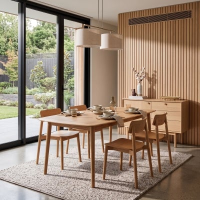 Kresten American White Oak Dining Table, 160cm, Natural
