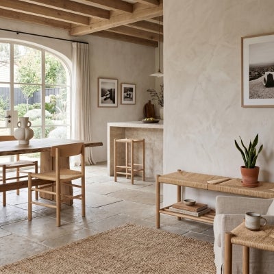 Boyal Oak Timber Dining Chair, Set of 2, Natural