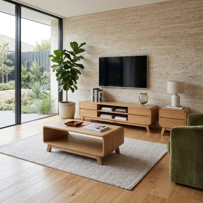Providence Mindi Wood 4 Drawer TV Unit, 190cm