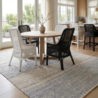 Achille Rattan Counter Stool, Black