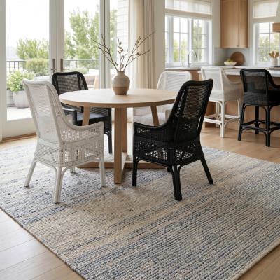 Achille Rattan Dining Chair, White