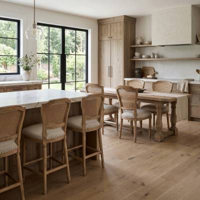 Olivia Oak Timber Dining Chair, Weathered Oak