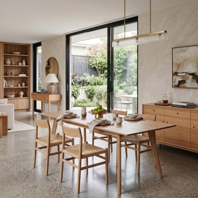 Brietta Messmate Timber Dining Table, 210cm