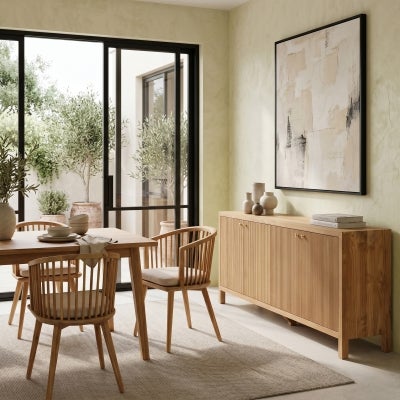 Claudia Teak Timber Dining Armchair, Natural