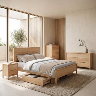 Wexford Ash Timber Bed, King