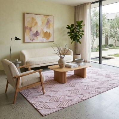 Marigold Lisa Modern Rug, 290x200cm, Pink