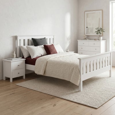 Nicky Wooden Bed, King Single