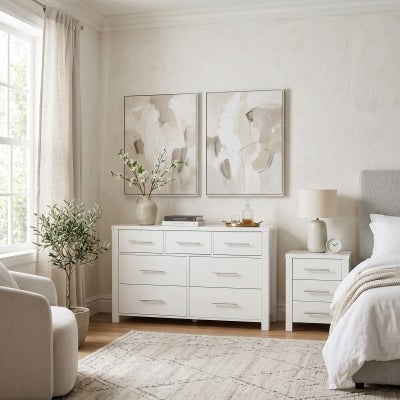 Cue 7 Drawer Dresser, White