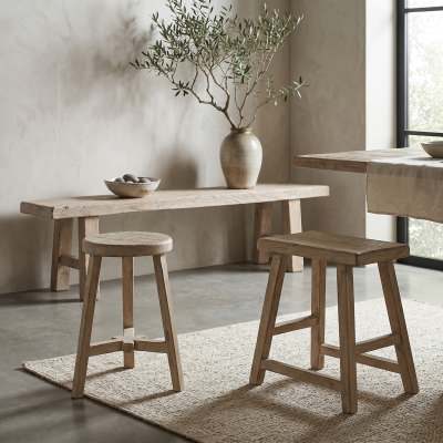 Sudbrook Elm Timber Dining Bench, 120cm