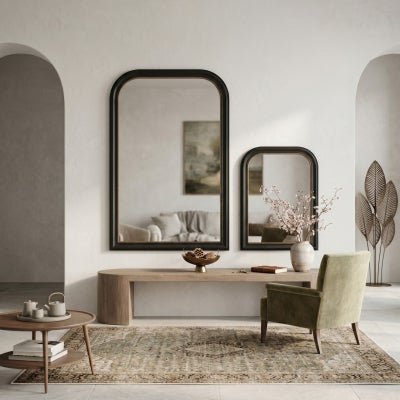 Napoleon Wooden Frame Wall Mirror, 160cm, Black