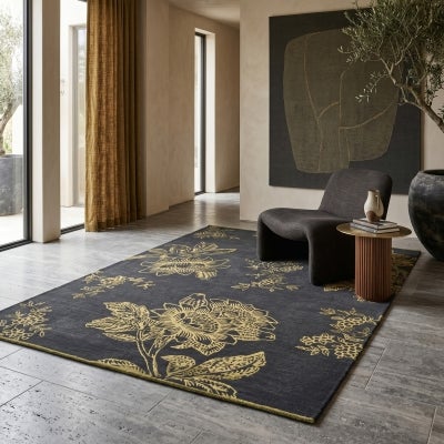 Wedgwood Tonquin Hand Tufted Designer Wool Rug, 280x200cm, Charcoal
