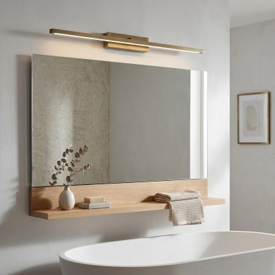 Lineal IP44 Dimmable LED Vanity / Picture Light, 16W, CCT, Antique Brass