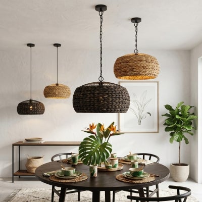 Antera Paper & Iron Pendant Light, Large, Natural 