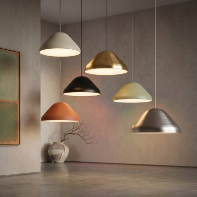 Hanami Iron Pendant Light, Large, Beige 