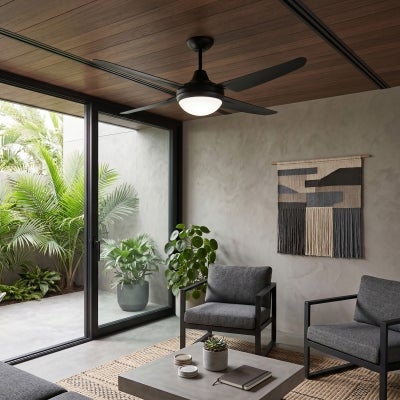 Clare Indoor / Outdoor AC Ceiling Fan with Light, 135cm/53