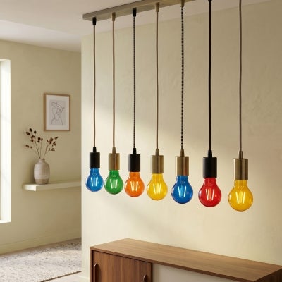 Mercator A60 Coloured Decorative LED Bulb, E27, 2W, Orange