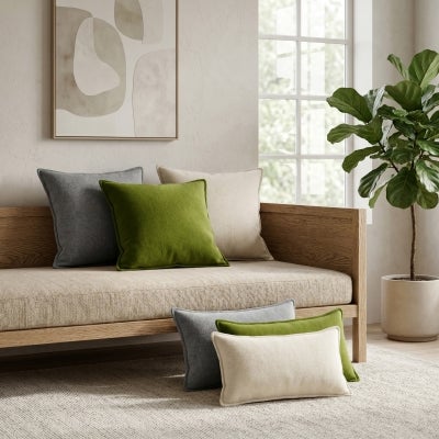 Laconia Tenny Australian Wool Lumbar Cushion, Grey