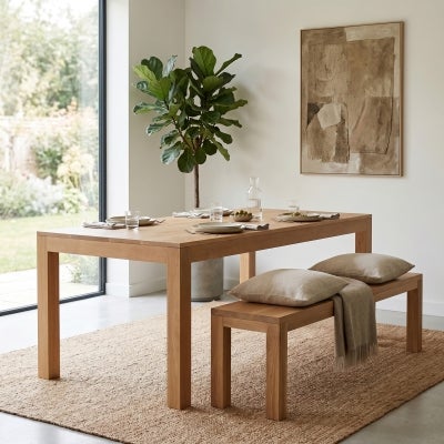 Alexander American Oak Timber Dining Table, 300cm