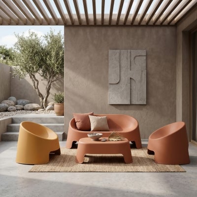 Arvendel Outdoor Sofa, 2 Seater, Peach