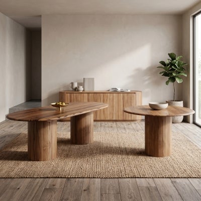 Amarin Marri Timber Round Dining Table, 135cm