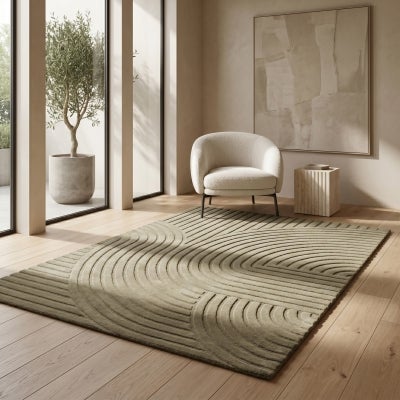 Asiatic Hague Grace Hand Tufted Designer Wool Rug, 160x230cm, Sage