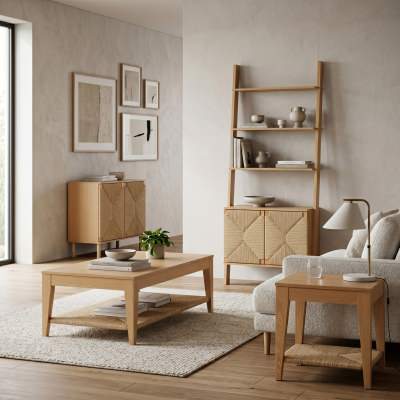 Annika Wooden 2 Door Display Shelf