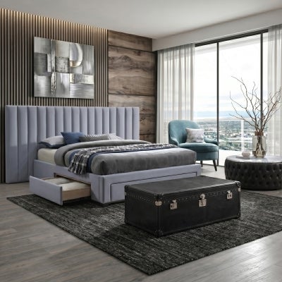 Roxana Leather Trunk Storage Coffee Table, 122cm