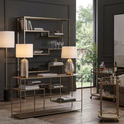 Mabel Glass & Metal Base Table Lamp