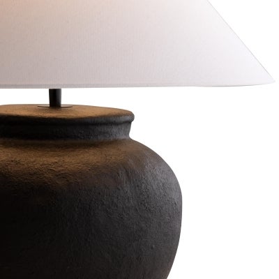 Esme Ceramic Base Table Lamp, Black