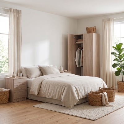 Mission Bedside Table, Light Oak
