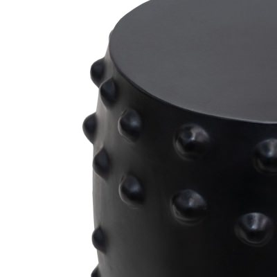 Otto Concrete Drum Stool / Side Table, Black