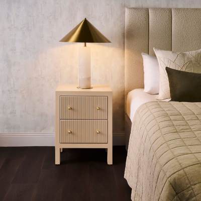 Ariana Bedside Table, Small, Beige