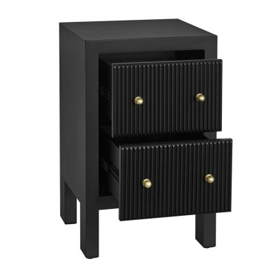Ariana Bedside Table, Petite, Black