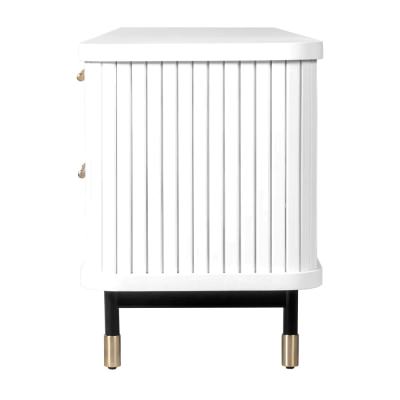 Sophia Wooden 4 Drawer TV Unit, 200cm, White