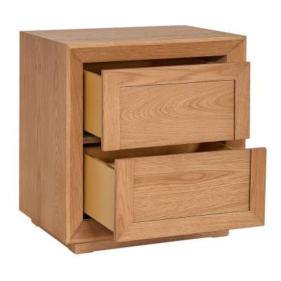 Balmain Wooden Bedside Table, Tall, Oak