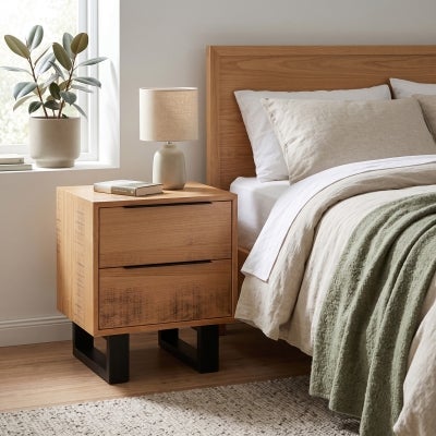 Southport Tasmanian Oak Timber Bedside Table