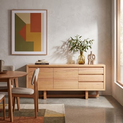 Dante Messmate Timber 2 Door 3 Drawer Buffet Table, 180cm