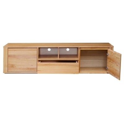Monte Carlo Messmate Timber 2 Door 1 Drawer TV Unit, 200cm