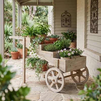 Nixon Wooden Flower Cart