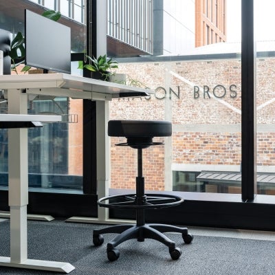 Buro Polo PU Leather Adjustable Drafting Stool