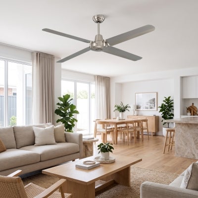 Martec Precision 316 Stainless Steel AC Ceiling Fan, 140cm/56'', Stainless Steel