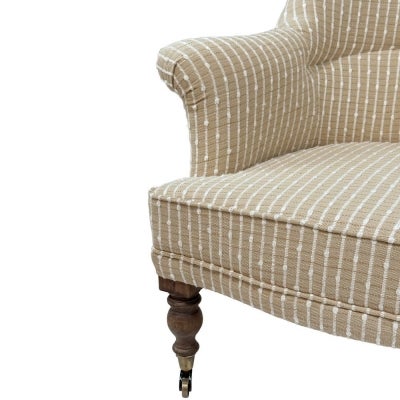 Halston Fabric Slipper Armchair, Stripe