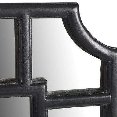 Hampshire Timber Frame Wall Mirror, 120cm, Black