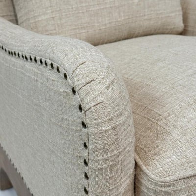 Hampshire Winchester Cotton Fabric Armchair, Oatmeal